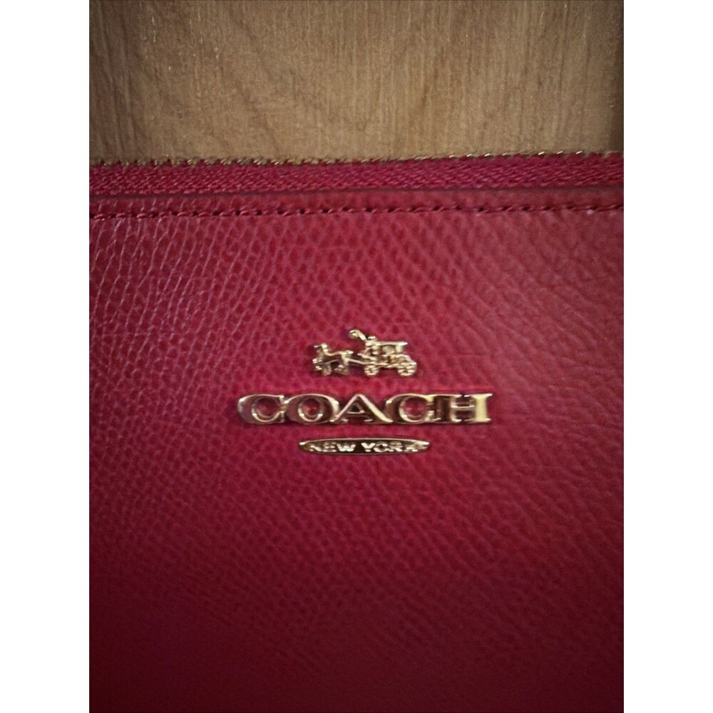 Coach North South Crossbody Bag-Red w/ Adjustable Strap Gold Hardware.Excellent! - Picture 3 of 16